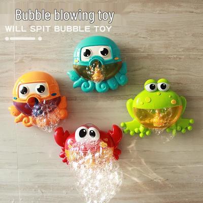 Crab & Frog Bubble Machine: Musical Bath Toy for Kids - Douyin Electric Bubble Maker