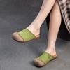 Fashion GKTINOO 2025 Summer New Genuine Leather Casual Comfortable Mixed Colors Round Toe Flat Slippers Versatile Women's Shoes