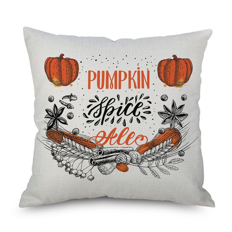 Pumpkin Thanksgiving Throw Pillow Cover Pillowcase Decorative Sofa Cover Cushion