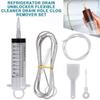 Fridge Emptying Dredger and Cleaning Set Liquid Pump Brush Stick Dredge Tool Fridge Drain Hole Cleaner Tool Kit for Refrigerator