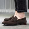 Retro Matte Leder Loafer, Einfache Penny Business Style Herren Niedrige Ein-Pedal Leder Schuhe