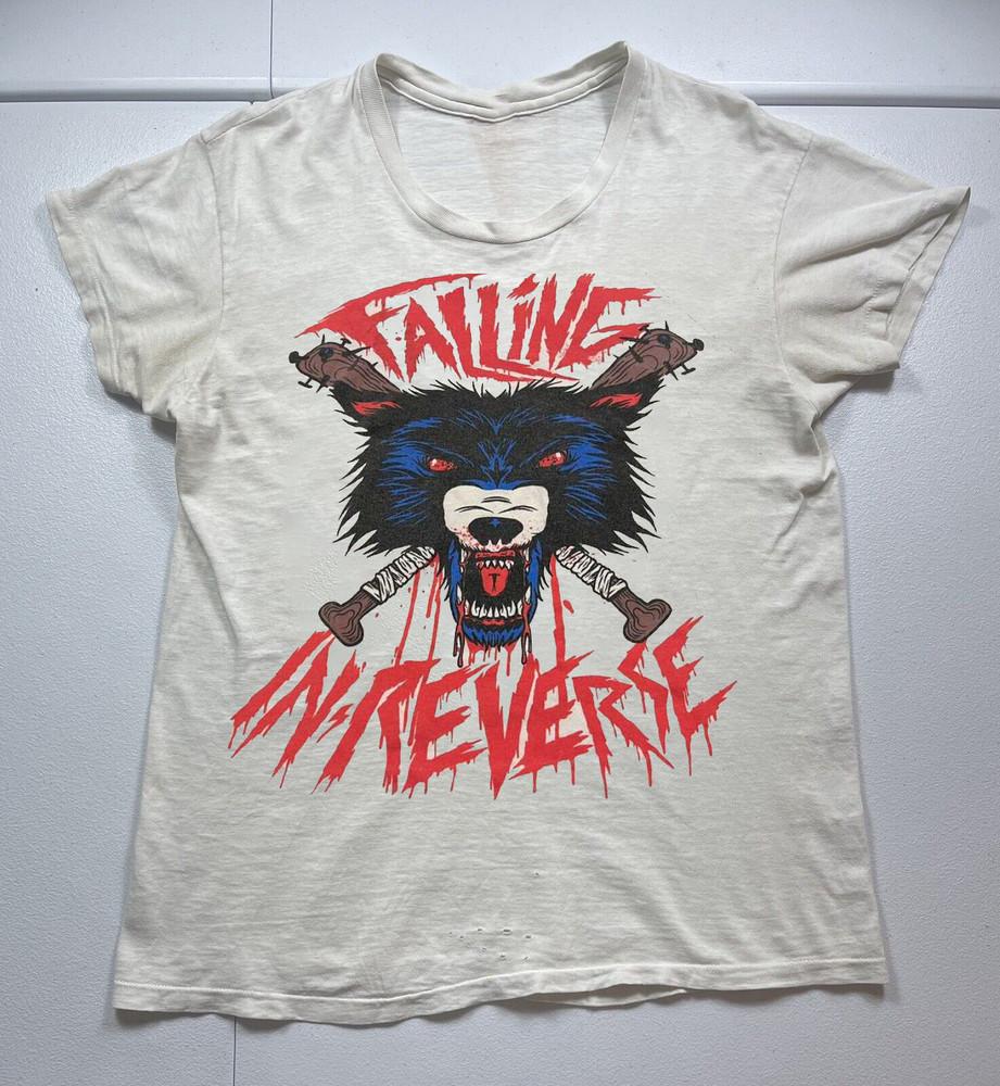 Винтажная хлопковая футболка группы Falling In Reverse, унисекс, для концерта, размеры от S до 5XL, DO0116, унисекс-футболка XXXL