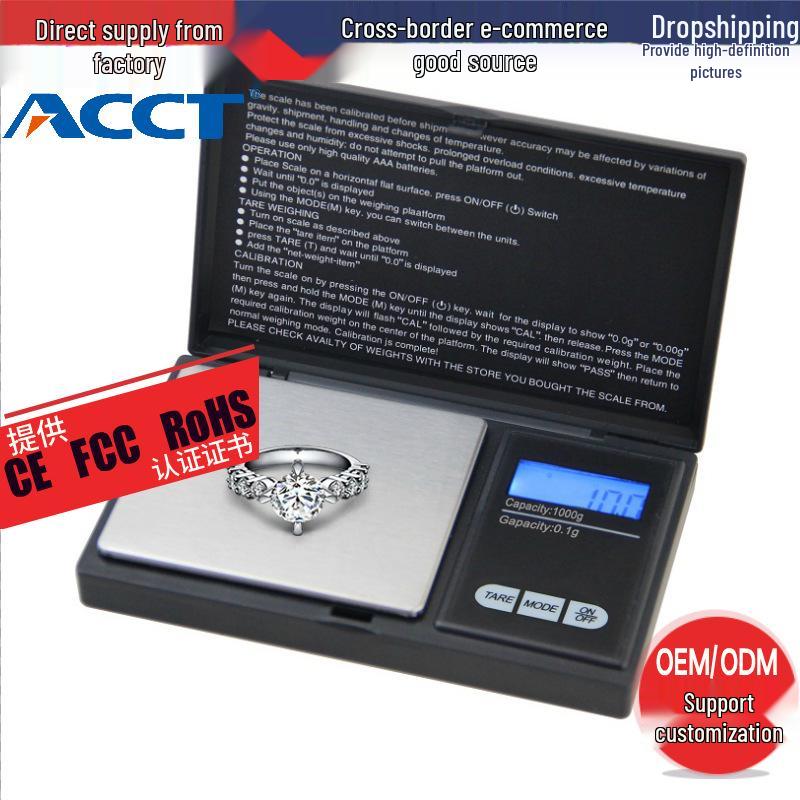 

Mini CS Jewelry and Gold Precision Pocket Scale - 0.01g Accuracy Black 500g/0.1g