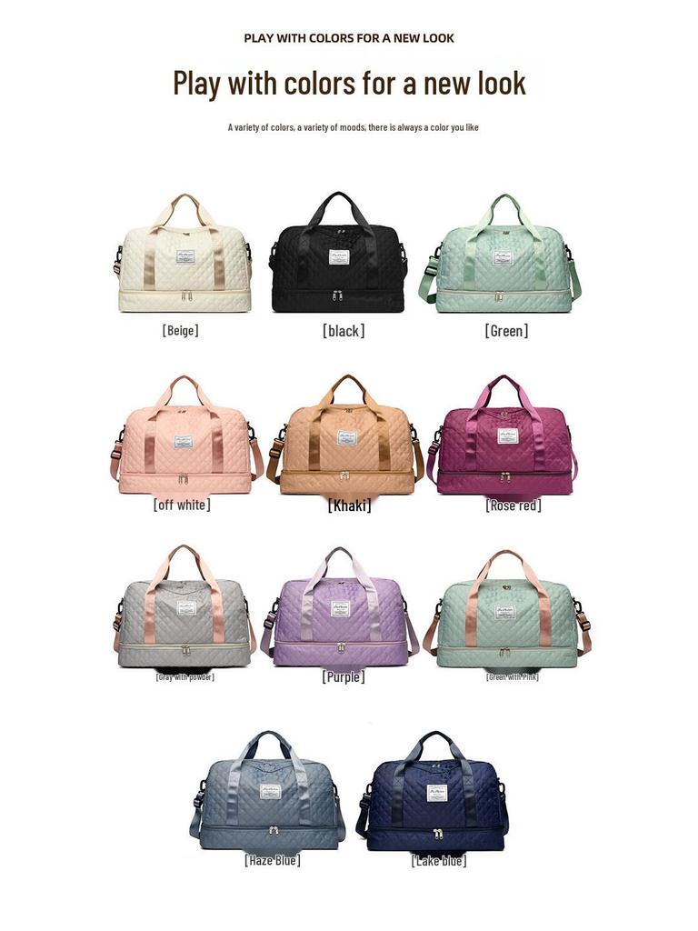 Women's Short Trip Lightweight Water-Repellent Travel Bag, Large Capacity Handheld Luggage and Portable Hospital Storage Bag