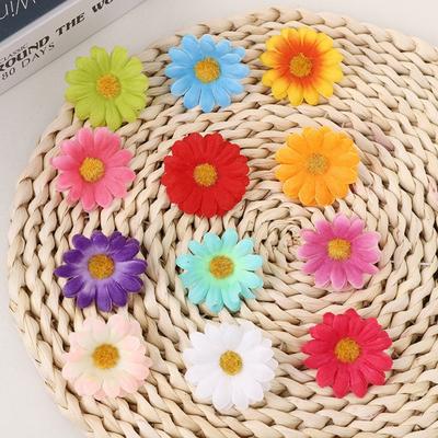 50PCS 4CM Simulated Sunflower Flower DIY Accessories Floral Craft Supplies High Quality Mini Daisy