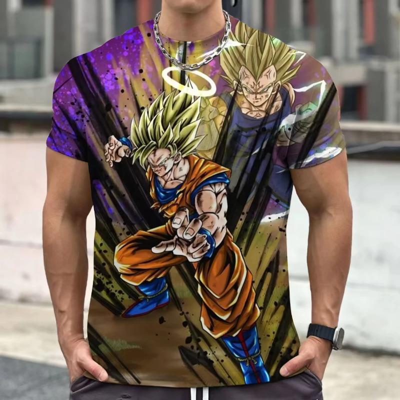 2026 Summer Dragon Ball T Shirt Kids Tops Tee Anime Figures Son Goku Super Saiyan T-shirt Boys T-shirts Children Short Sleeve