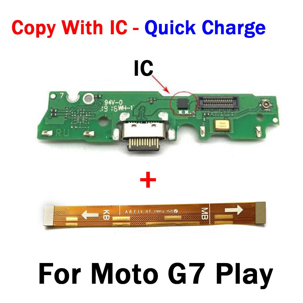 Getestet für Moto G6 G7 G8 G9 Play Plus Power G11 G111 USB Stromladeplatine Steckeranschluss Anschlussanschluss Dock mit Mainboard Flexkabel