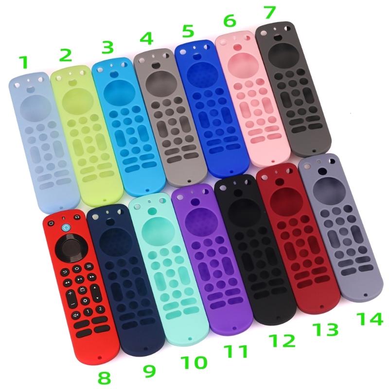 Silicone-Case Compatible for Alexa Voice Remote Controller Shockproof-360° Protective Soft Cover Skin Non-slip Dustproof