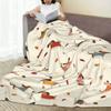 Dachshund Sweater Pattern Flannel Blanket Lovely Printed Portable Extra Soft Suitable For Napping On Bed And Office Resting Cosy