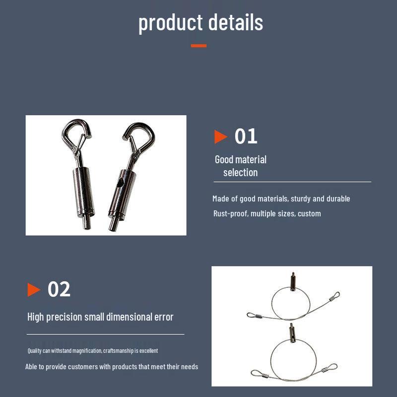 Wire Locker Lighting Suspension Cable Kit with Loop Clamps & Steel Rope