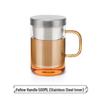 Shinefeel High Borosilicate Glass Tea Cup with Lid & Filter