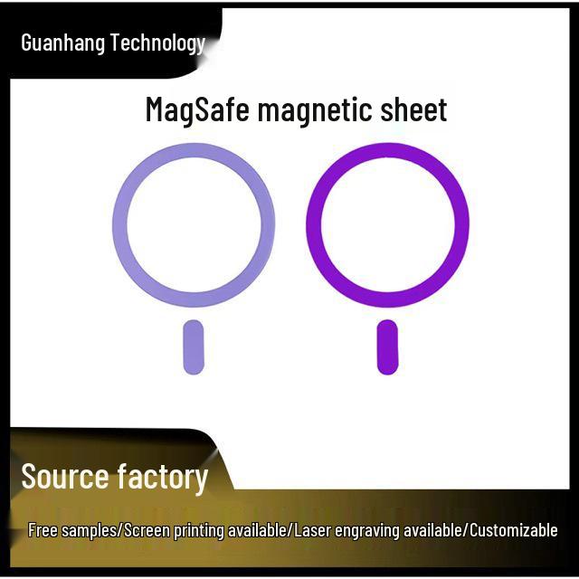 Magnetic Car Phone Holder Ring with Adhesive for Wireless Charging and Iron Sheet Phone Cases