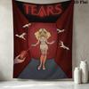 Sabrina Carpenter Pattern Wall Tapestry Aesthetic Wall Hanging Printed Fabric Blanket Decorative Tapestries for Bedroom Living Room Home Decor
