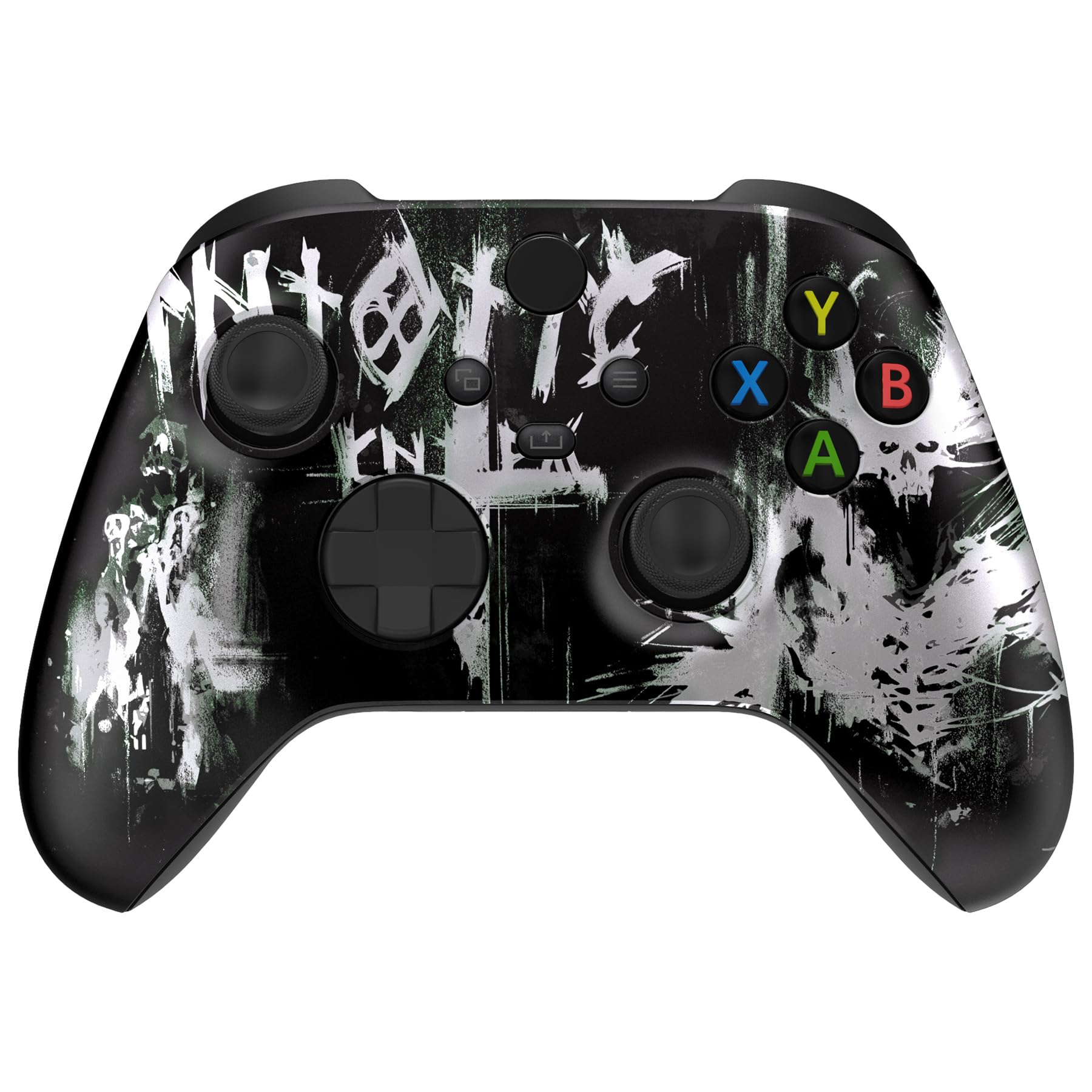 

custom front housing shell for Xbox Series featuring a heavy cover faceplate for Xbox Series and Xbox Core not eXtremeRate s X/S, horror-inspired