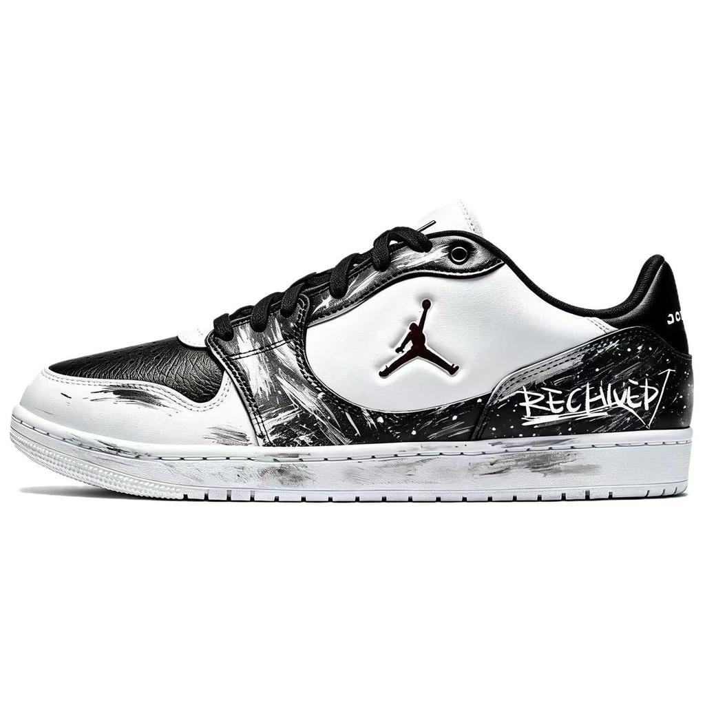 Jordan COURT CONNECT Vintage Basketball Shoes Men's White Black IQ5698-101(Team1616-)
