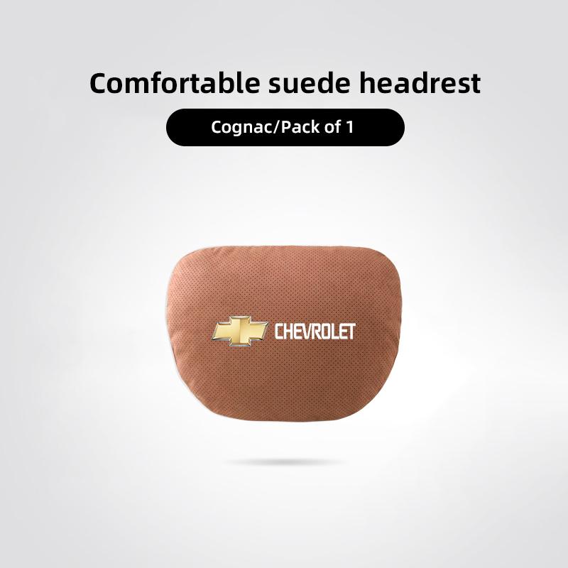 Car Logo Neck Pillow & Lumbar Support Set Breathable Headrest Cushion For Chevrolet Cruze Malibu Colorado Equinox Spark Keychain