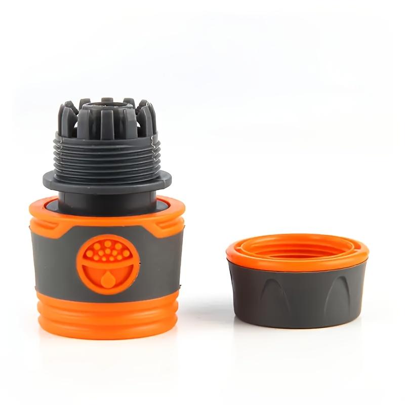 Gartenschlauch Schnellkupplungsadapter - Schlauchkompatibel, Orange & Schwarze Kunststoffverschraubungen für Autowäsche, Gartengeräte & Rasenpflege, Schlauchverbinder