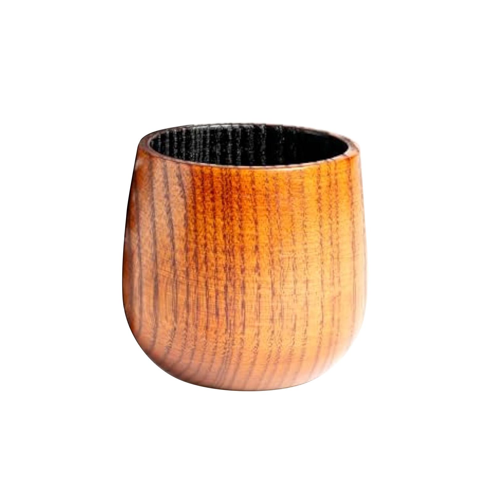 

Кружка с большим животом, Увеличенный бокал для вина, Универсальная деревянная чашка, обожженная углем, Необжигающая чашка для чая с растительной краской One Size