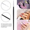 Nail Art Liner Brushes 5Pcs Painting Nail Art Brush Plastic Handle Nail Dotting Drawing Tool for Long Lines, Fine Drawing Sizes 7/9/11/15/25mm