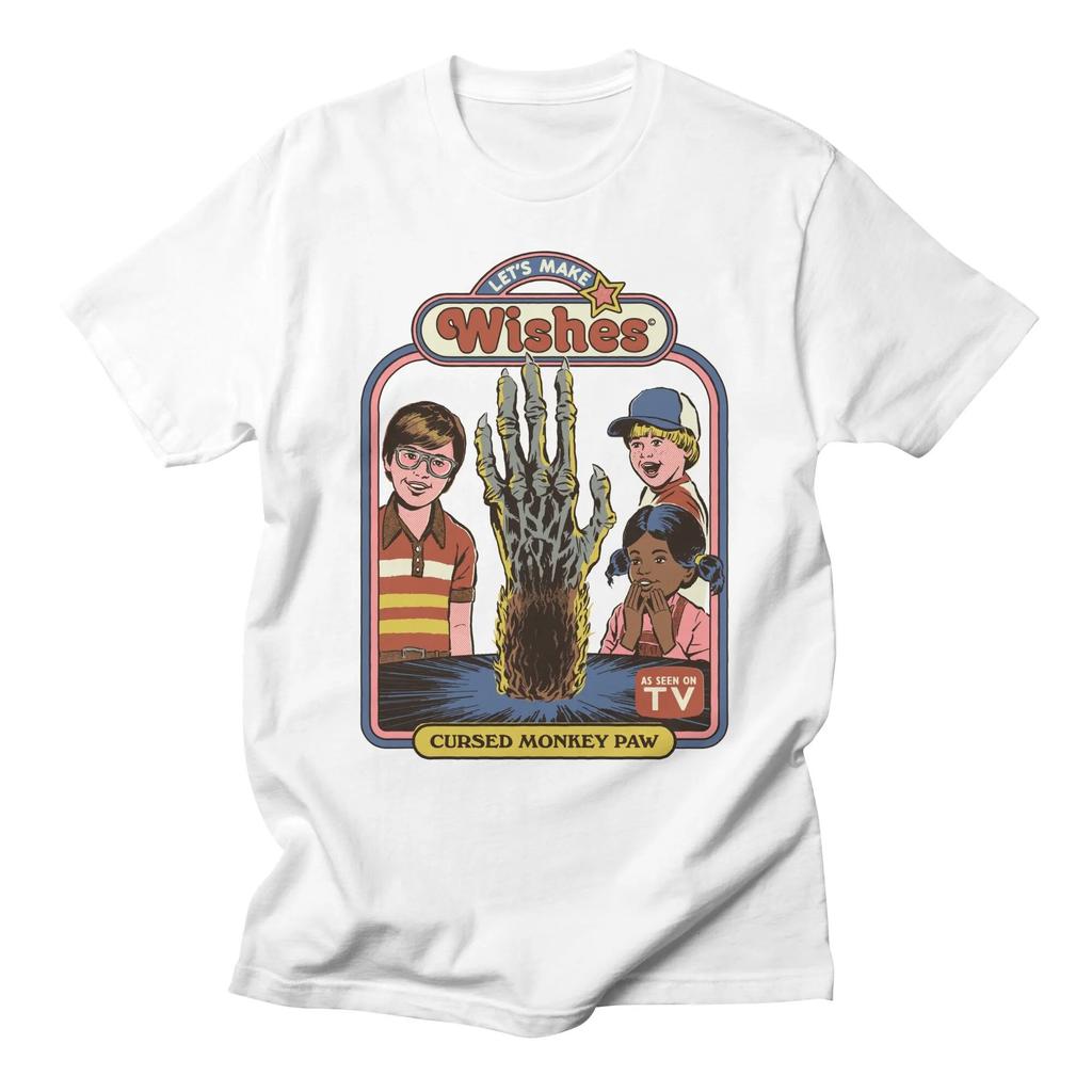 Satan Demon TShirt Scary Devil Aliens Vintage T-Shirt Women Unisex Classic Scary Cartoon Graphic Tops Oversized Harajuku Ropa Mujer