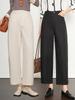 2025 Women's Small Size Cotton Linen Wide Leg Pants - Versatile, Slimming, Casual for Spring & Autumn