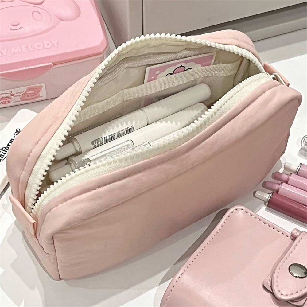 Large Capacity Pen Bag Zipper Design Stationery Organizer New Pencil Case  Students