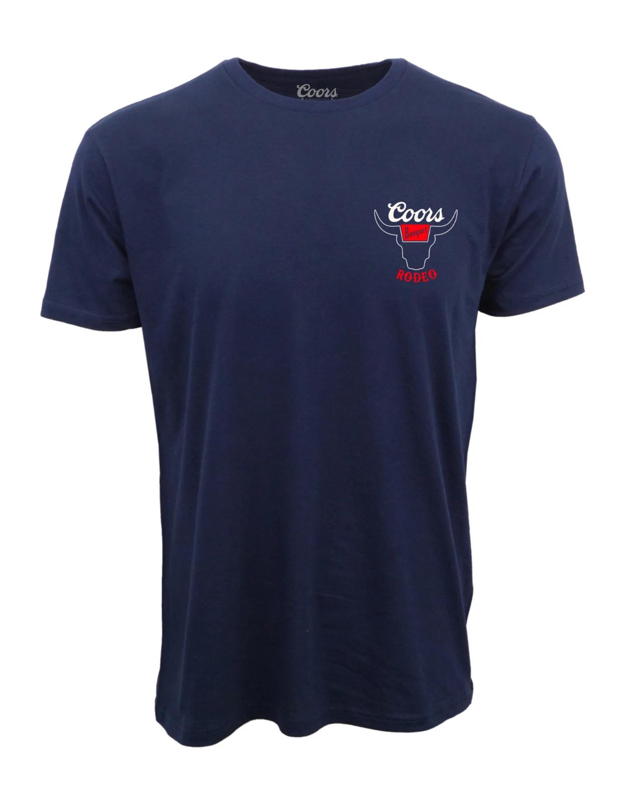 

Unisex Adult Casual Graphic COORS BANQUET BULL T SHIRT NAVY T-Shirt S