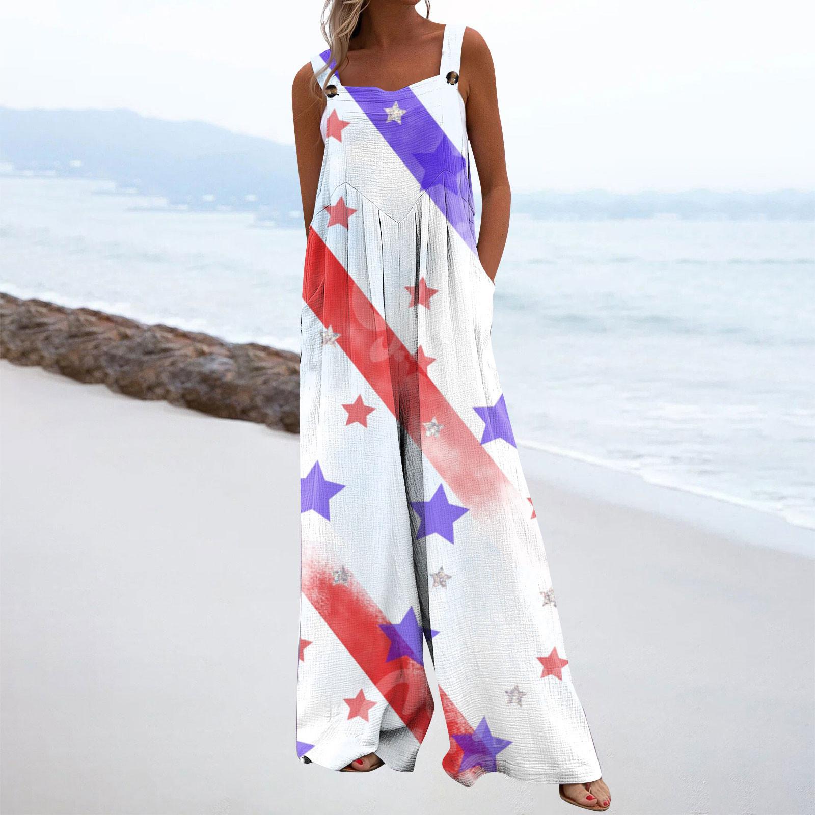 

Женский повседневный свободный комбинезон с длинными брюками и пуговицами без рукавов с карманами S белый