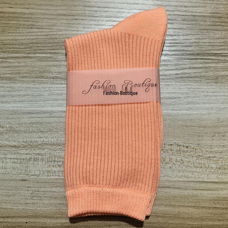 Women's 2025 Dopamine Dance Socks: Colorful, Scrunched Cotton Mid-Calf Socks for All Seasons