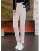 Women's Stylish Straight-Leg Fleece-Lined Pants, 2026 Autumn/Winter Collection - Eight-Tenths Length for Outdoor Wear.