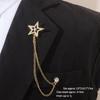 Baroque Rhinestone Pearl Corsage Necklace Brooch - Retro British Court Suit Accessory
