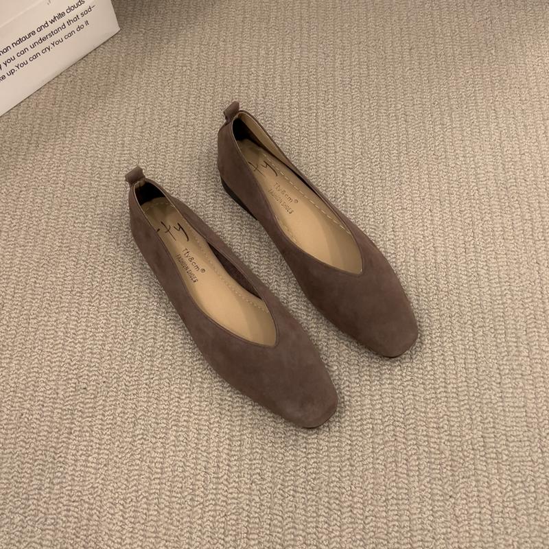 36-42 Over size sexy coffee pointed toe flats ballet shoes women european slip on single loafers velvet ballerina zapatos 37 кофейный 3430₽