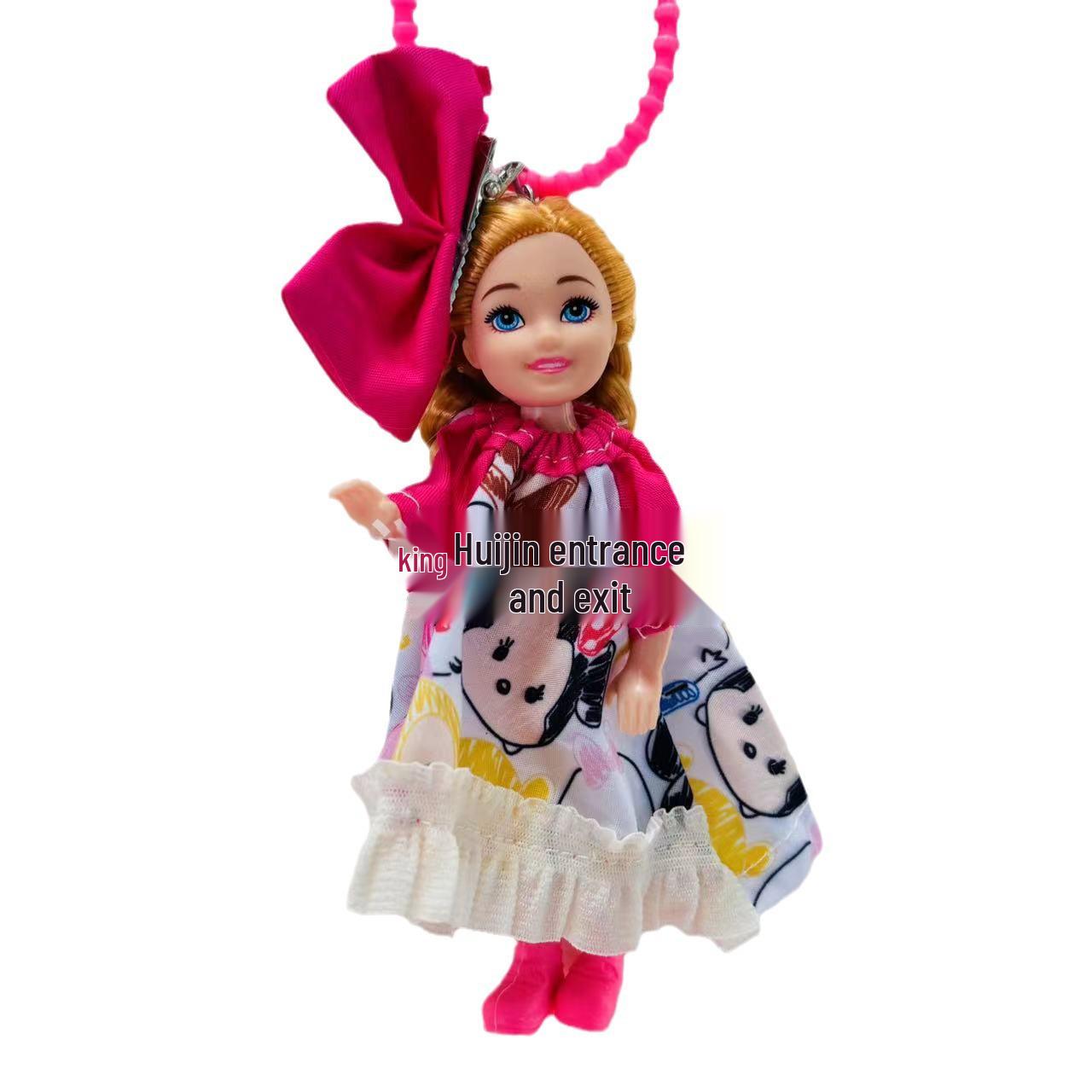 Dreamy Multicolor Ponytail Curly Hair Keychain Ornament Pendant 6