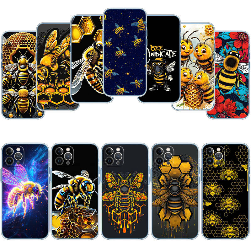 Art Bees Cartoon Phone Case for Motorola G14 G15 G24 G30 G31 G32 G34 G41 G42 G51 G52 G50 G60S G60 G62 G72 G71 G73 G84 G85 G200 E32