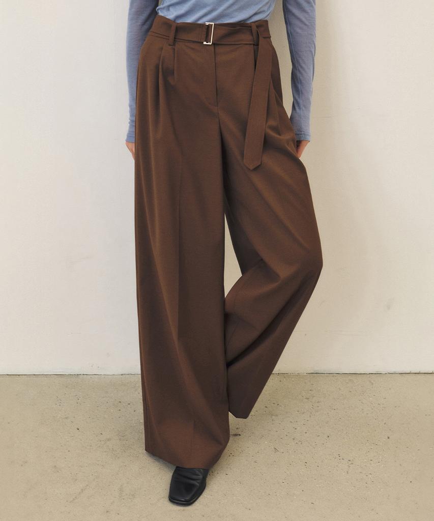 ARTID Belted Wide Slacks_Brown
