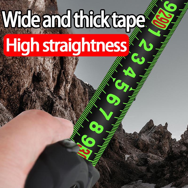 Portable Fluorescent Tape Measure Self-Locking Tape Measure 5M - Thickened Wear-resistant Drop-proof Precision JC005