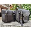 Black Leather Pouch Motorcycle Both Side Saddlebags Saddle Panniers 2 Bag New