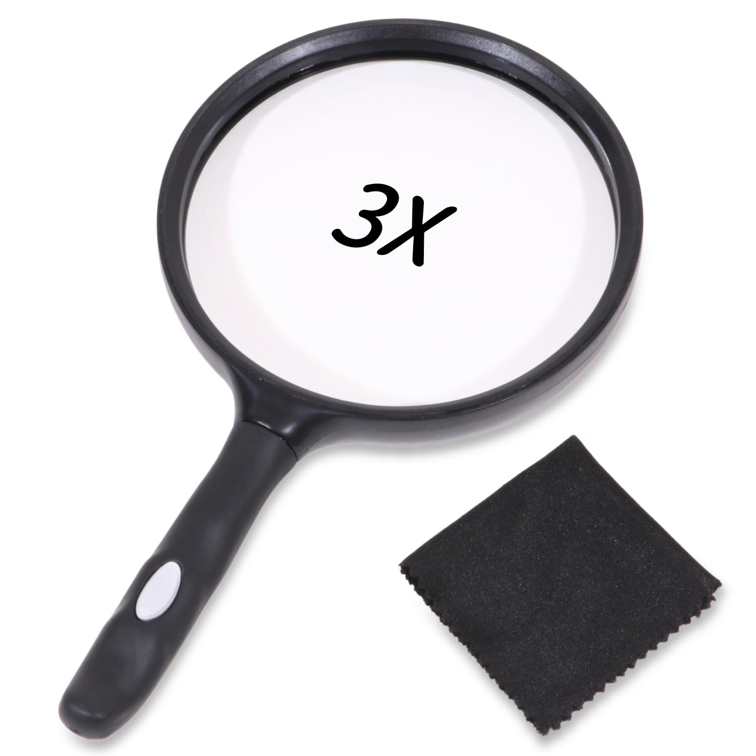

NEW ALLIANCE Magnifying 3x Magnification with Cleaning Cloth Glass, чорний