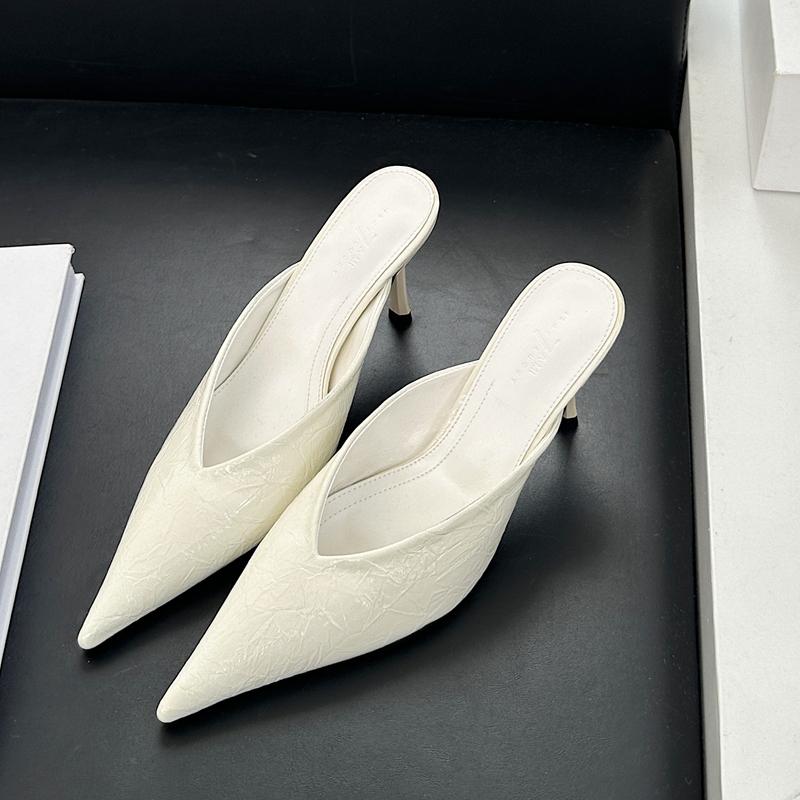 

Мода SUOJIALUN 2025 Новый Бренд Женские Тапочки Мода Острый Носок Слипоны Женские Элегантные Мюли Обувь Тонкий Высокий Каблук Платье Сандалии Туфли-лодочки 35