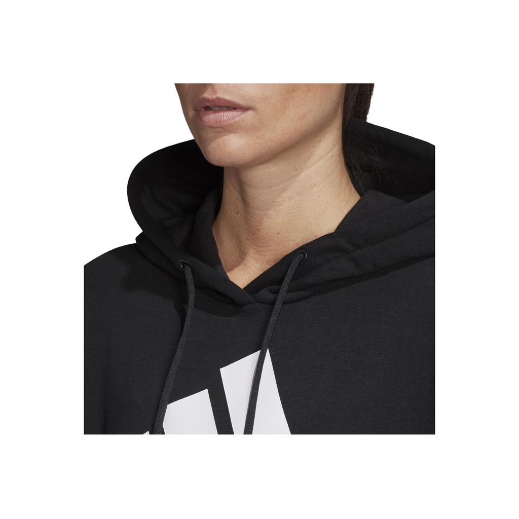 Adidas Loose-Fit Hooded Sweatshirt Women Tops Black FM1044
