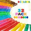 32 PCS Mini Bubble Wands in 8 Colors, Children's Party, Birthday Party, New Year, Christmas, Valentine's Day, Carnival, Ideal Goodie Bag Filling,