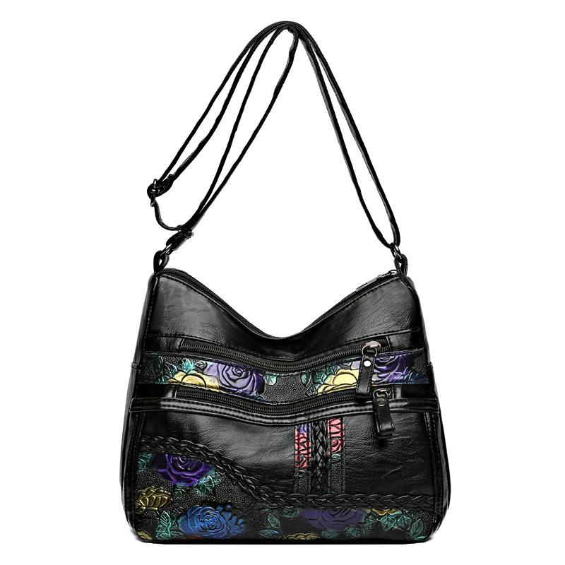 Mother's Bag Elderly Women's Crossbody Bag Large Capacity Shoulder Bag Print Women's Bag