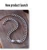 Chic European & American Fashion Stainless Steel Necklace & Bracelet Set - Light Luxury Decorative Chain