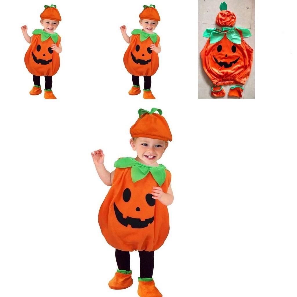 Adorable Kid Halloween Pumpkin Costume Set For Toddler Baby Cosplay Fun