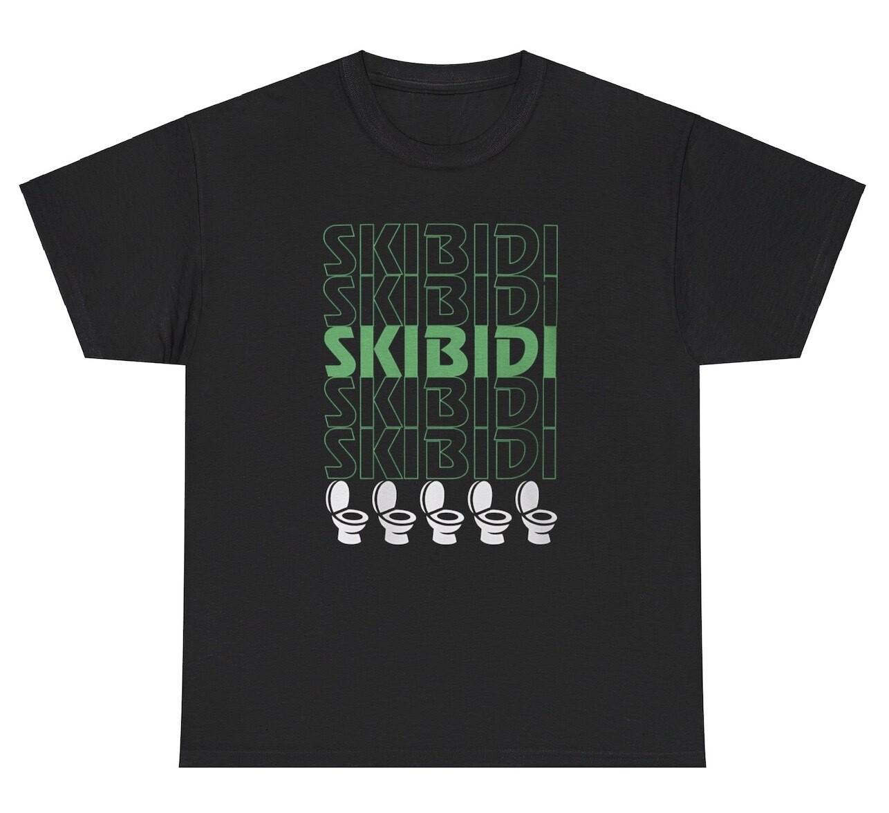 Skibidi Toilet T Shirt Funny Gen Alpha Slang Gag Gift Weirdcore Dank Meme Tee L