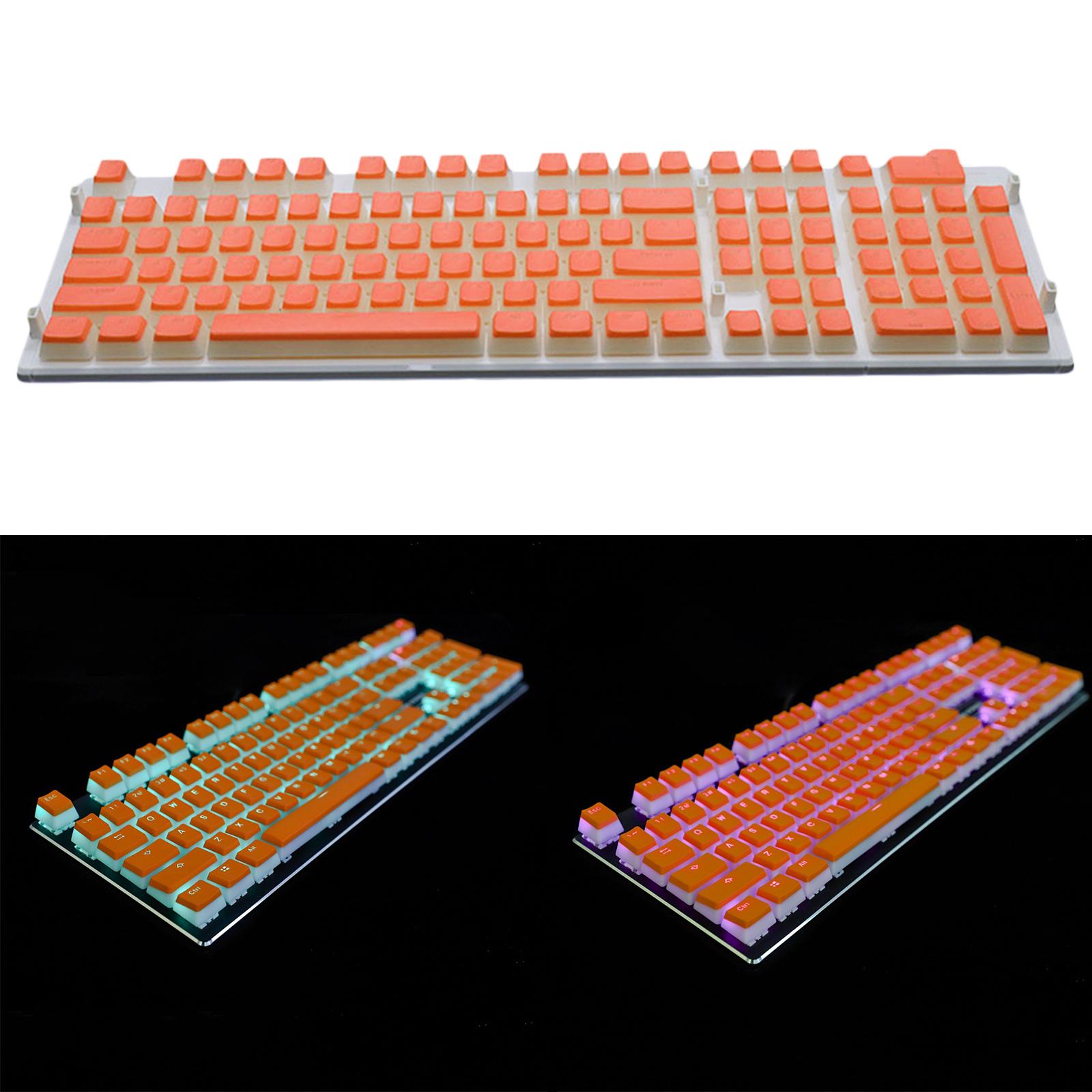 Keycaps PBT Backlit Pudding Keycaps Set for Cherry MX Mechanical Keyboard оранжевый
