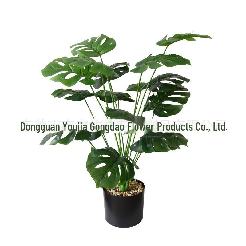 Nordic Style Mini Artificial Bonsai Ornaments - Indoor Green Decor for Desktops & Floors