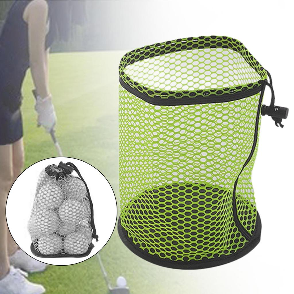 Portable Golf Ball Net Bag Durable Polyester Storage Sack Breathable Mesh Design for Outdoor Travel and Golf Equipment