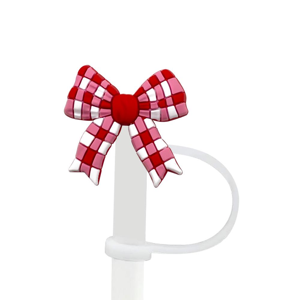 8-10mm Bow Straw Cap: Cartoon Rubber Dust Cover & Stopper - Recyclable