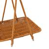 Food Serving Basket Storage Rack Fruit Snacks Holder Lightweight Multipurpose for Toiletries Imitation Rattan with Top Handle